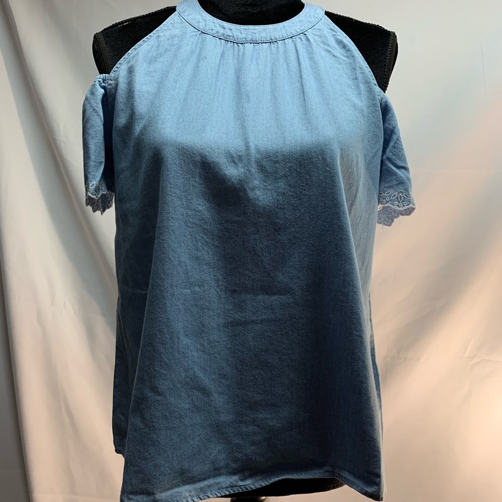 Abercrombie girls size 15/16 Chambray Blouse - Picture 2 of 5